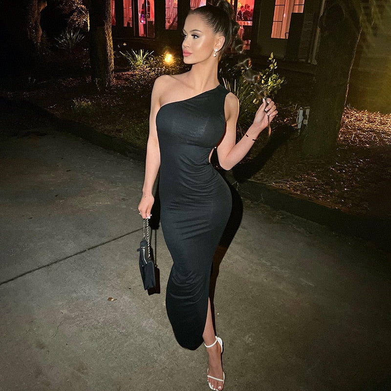 CHRISTINA PEARL BACKLESS MAXI DRESS