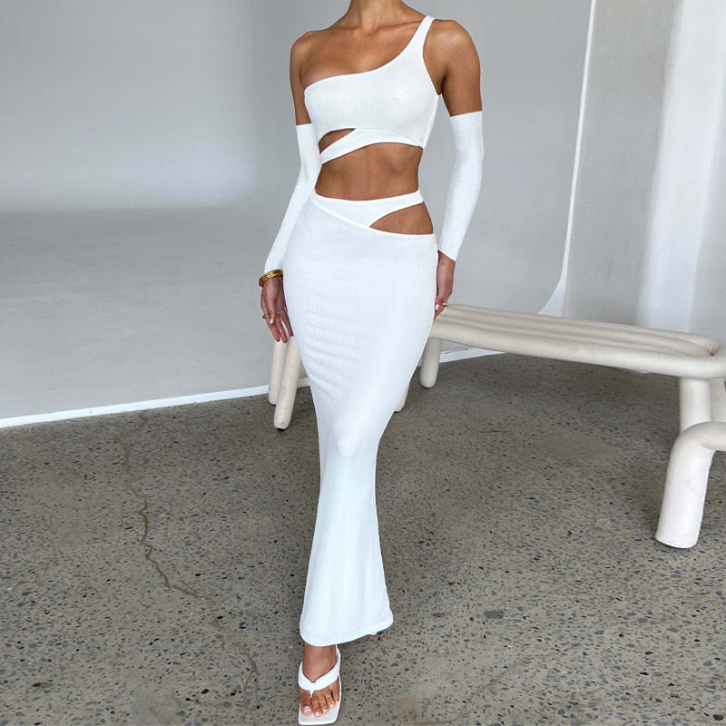 MIKAYLA CUT OUT TOP MAXI SKIRT and SLEEVES