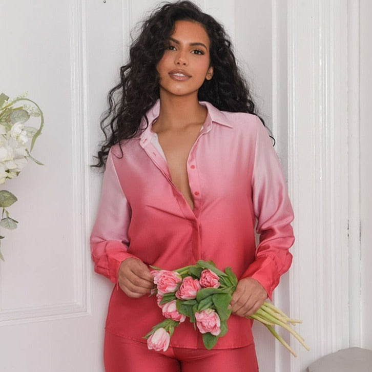 MARYAM GRADIENT LONG SLEEVE SHIRT and PANTS SET