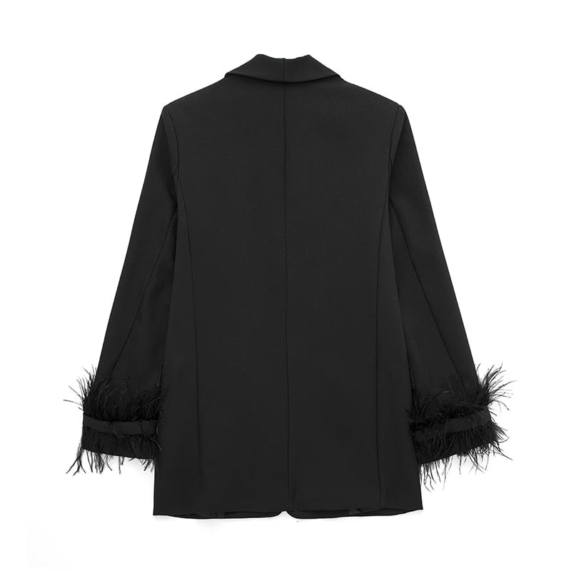 BEATRICE FEATHER SLEEVES BLAZER