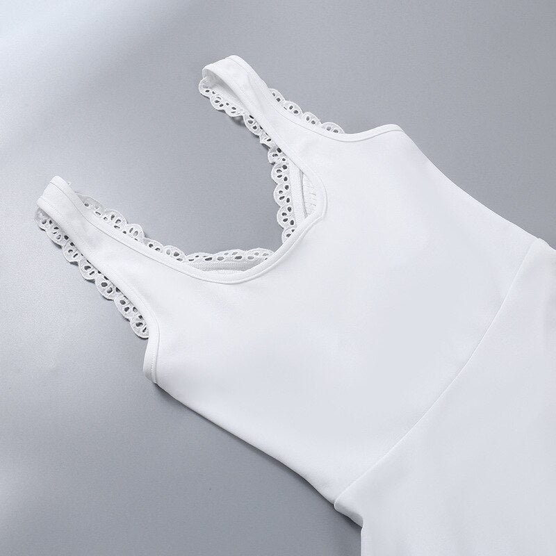 FELICITY V NECK WHITE MINI DRESS