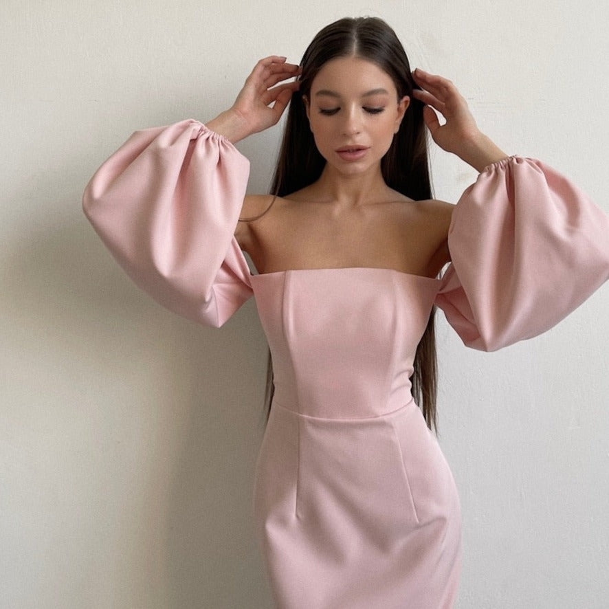 KAYLA PUFF SLEEVE MINI DRESS