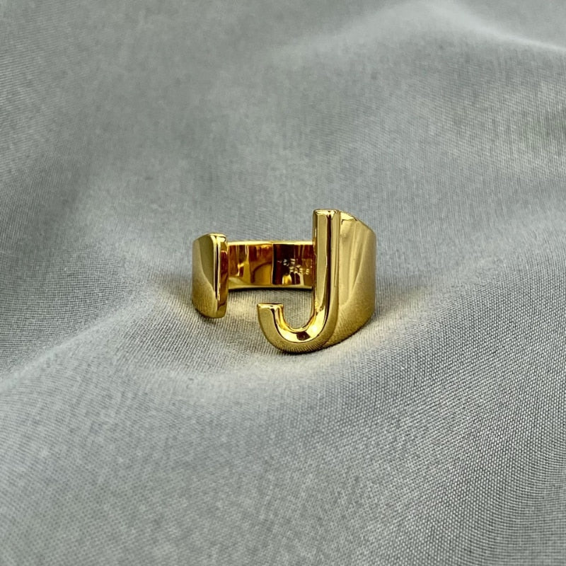 LETTERS GOLD RINGS