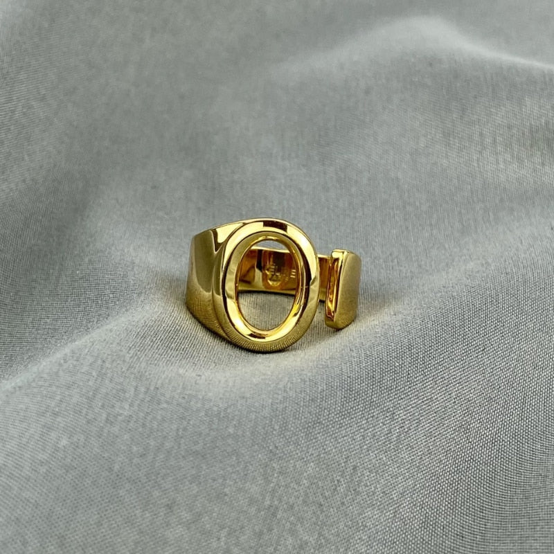 LETTERS GOLD RINGS
