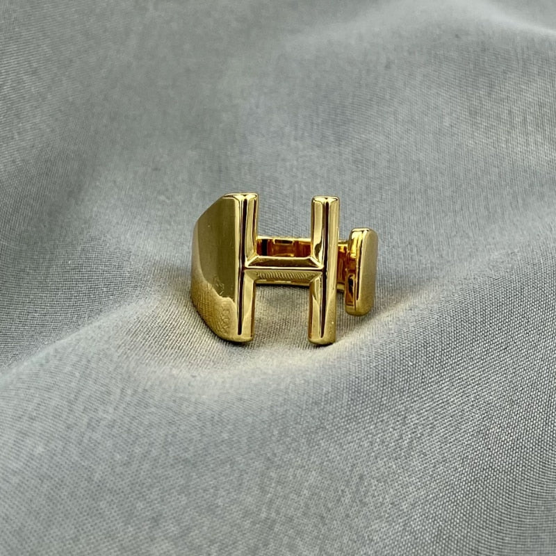 LETTERS GOLD RINGS