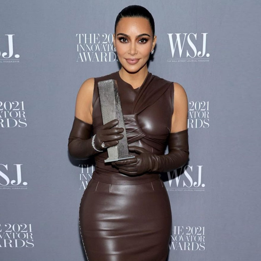 KIM PU LEATHER MAXI DRESS