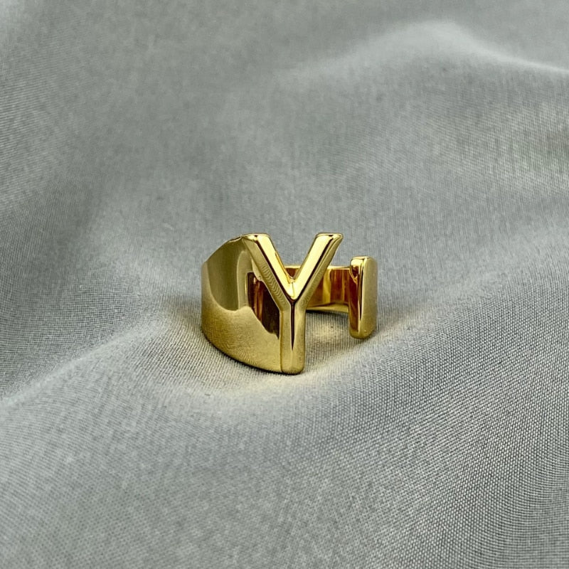 LETTERS GOLD RINGS