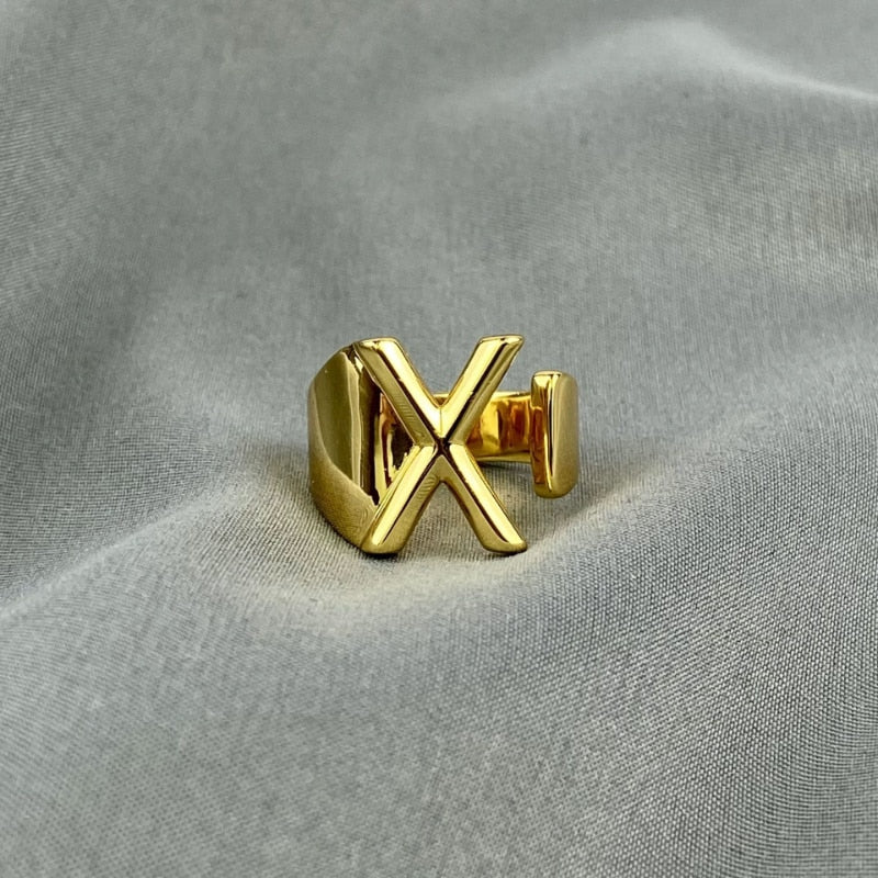 LETTERS GOLD RINGS