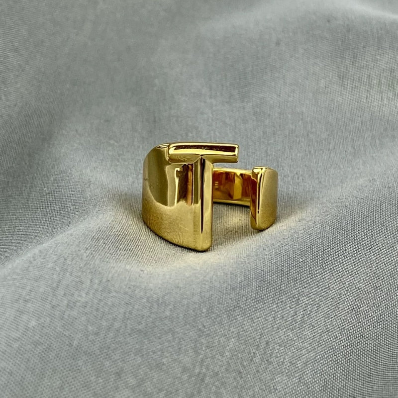 LETTERS GOLD RINGS