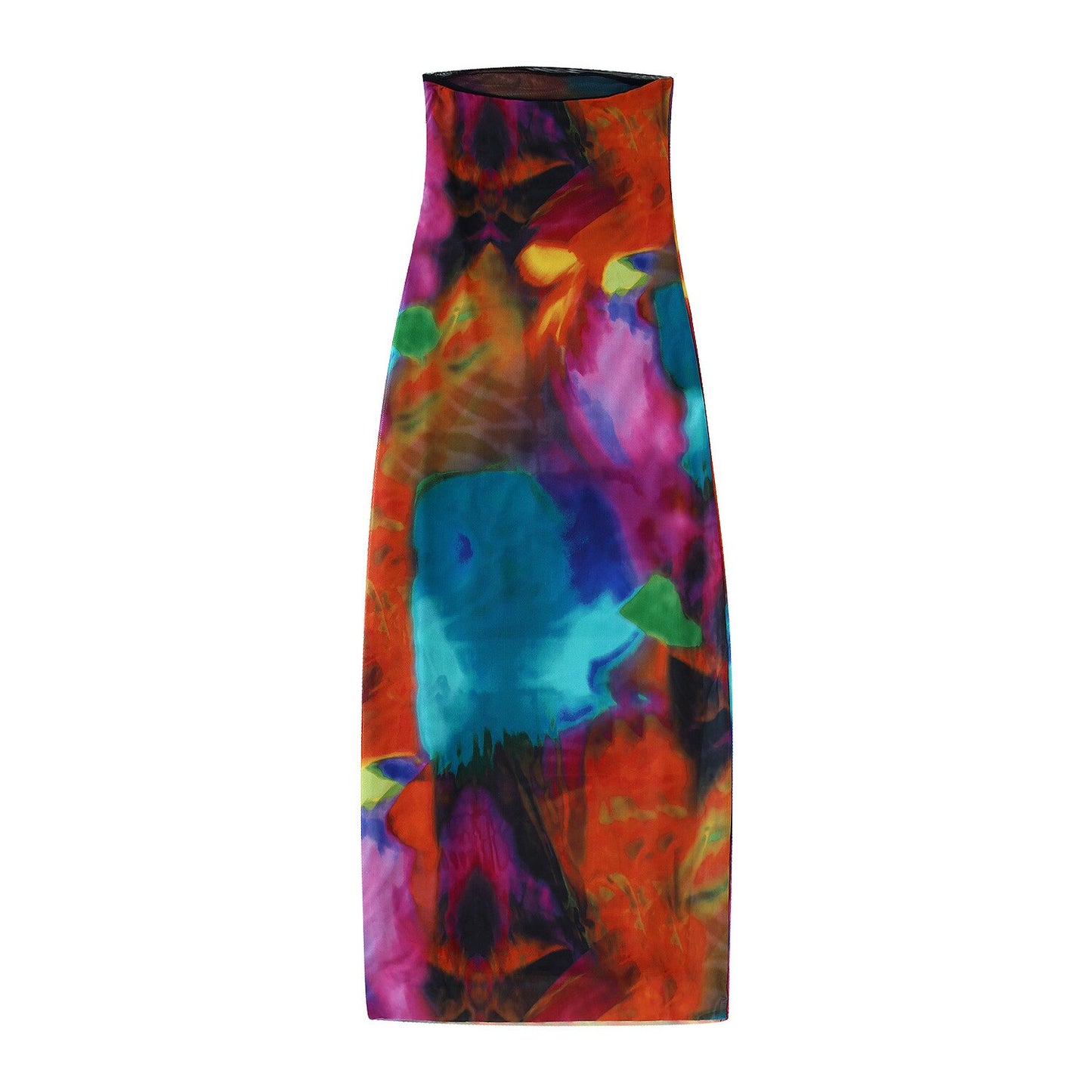 LAUREL STRAPLESS COLORFUL BODYCON MAXI DRESS