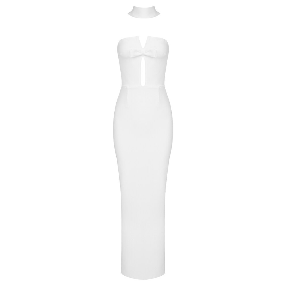MILLIE BACKLESS BOW TIE DRESS