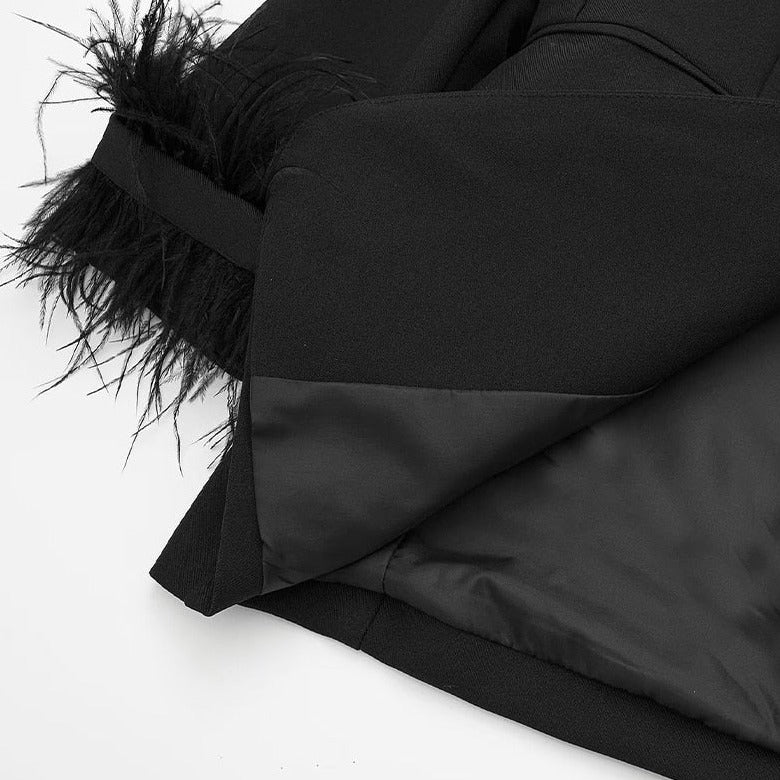 BEATRICE FEATHER SLEEVES BLAZER