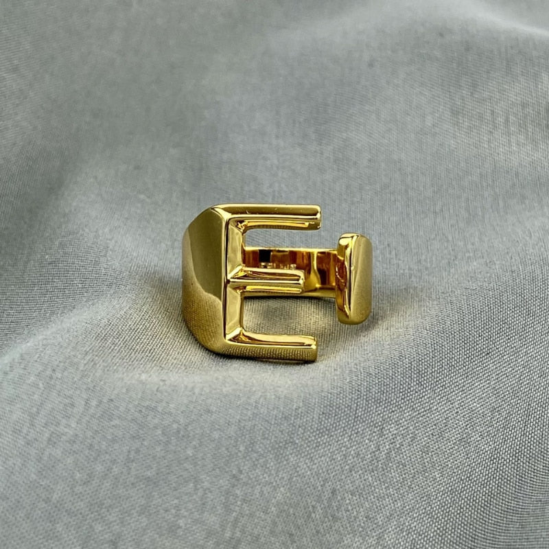 LETTERS GOLD RINGS