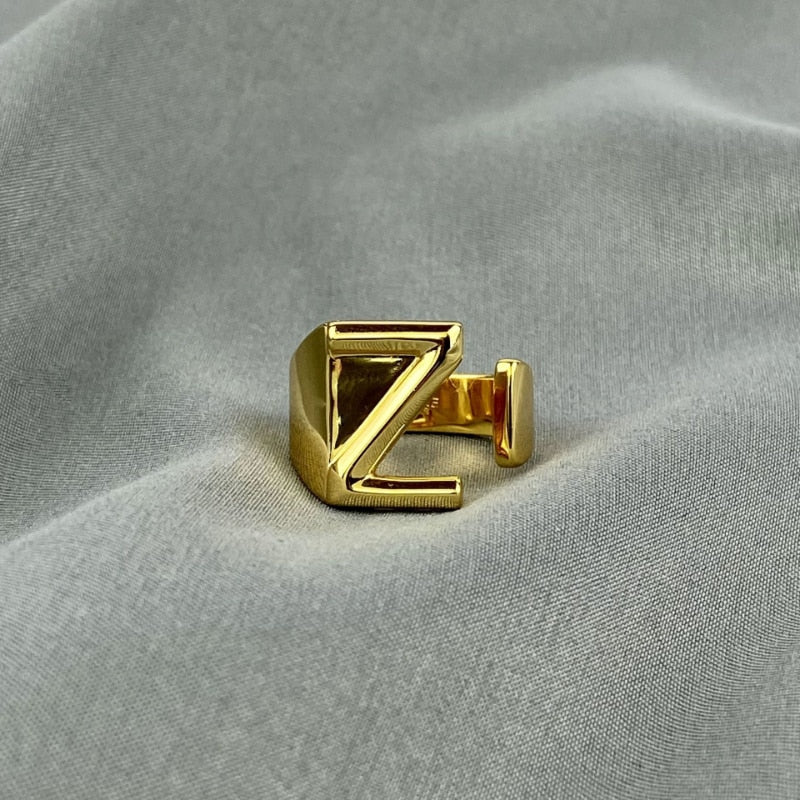 LETTERS GOLD RINGS