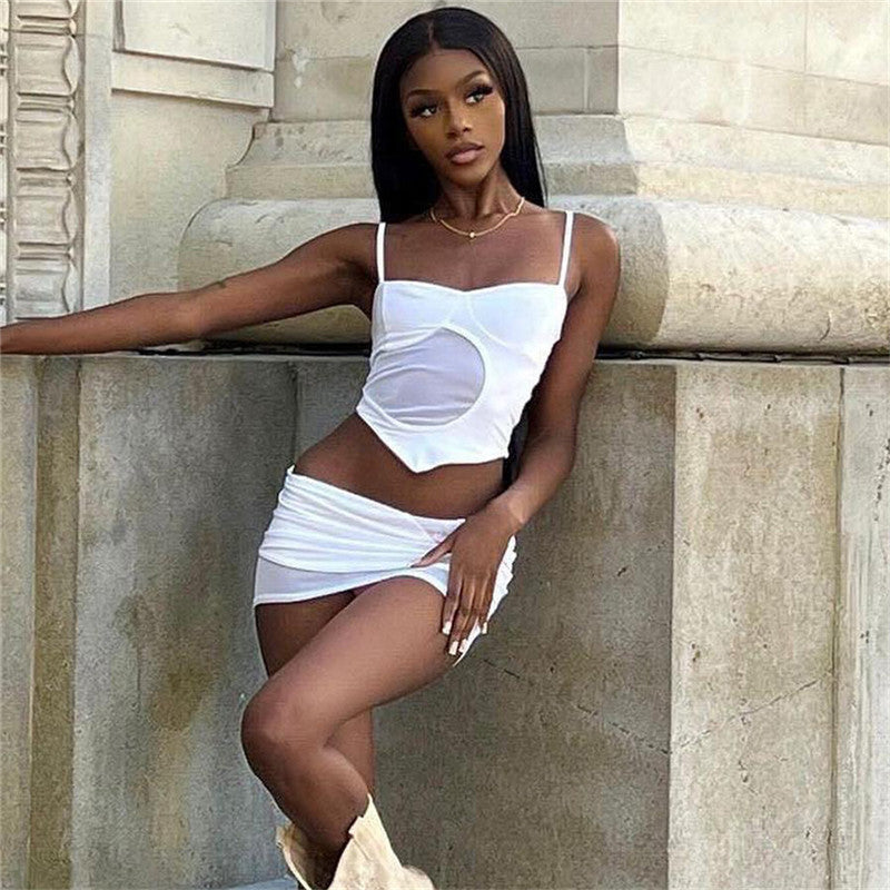 JENESIS MESH TOP and SKIRT 2 PIECE SET