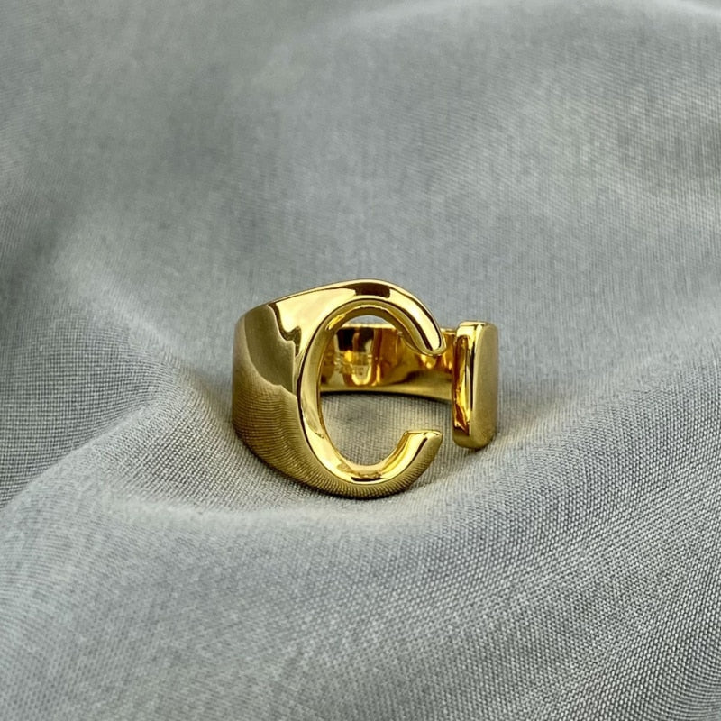 LETTERS GOLD RINGS