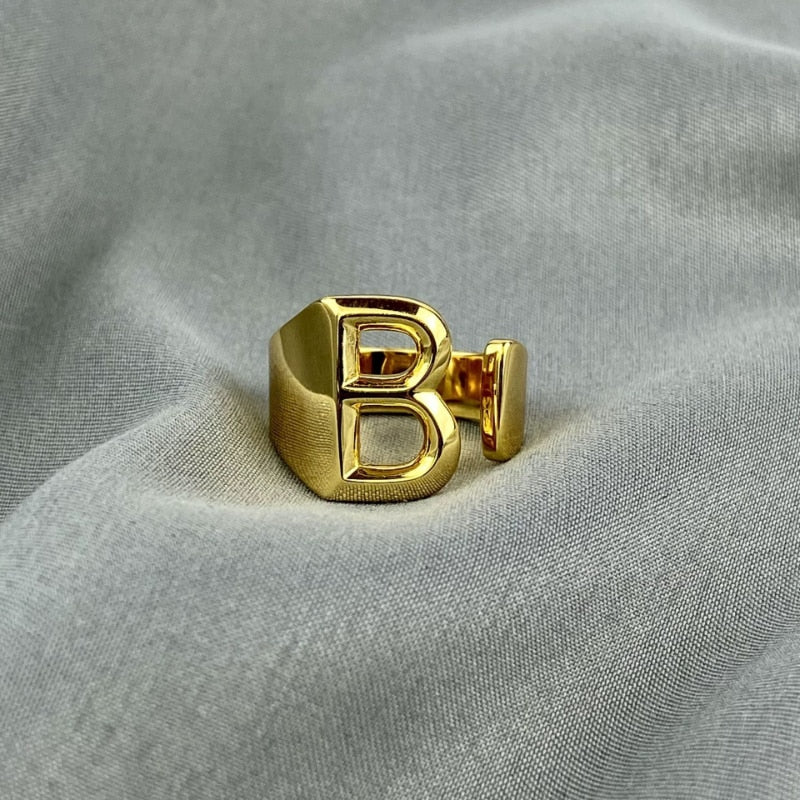 LETTERS GOLD RINGS