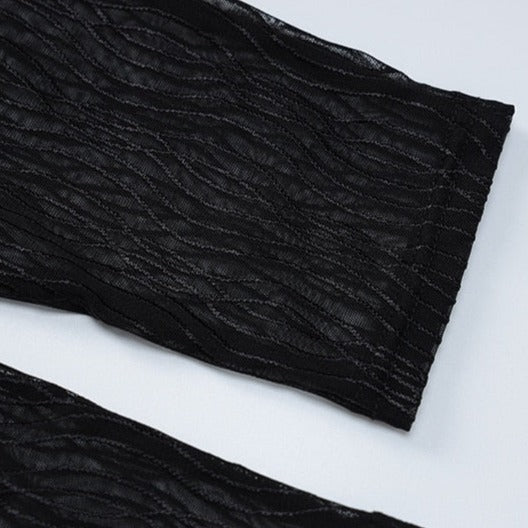 LYMA MESH JUMPSUIT with GLOVES and SKIRT