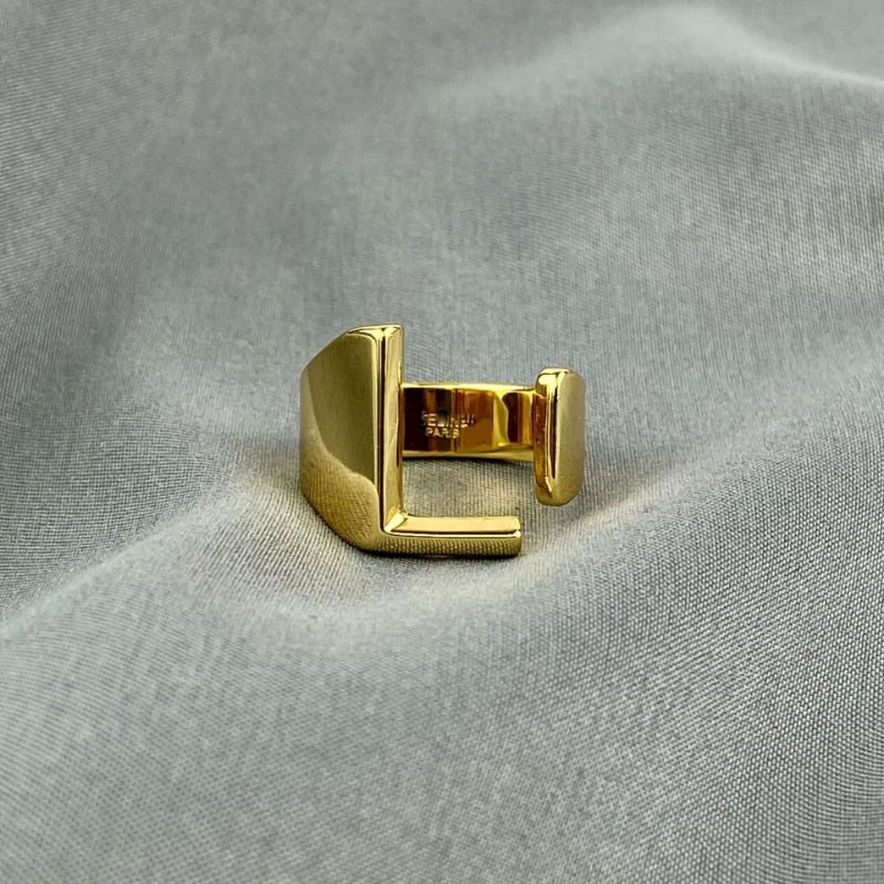 LETTERS GOLD RINGS