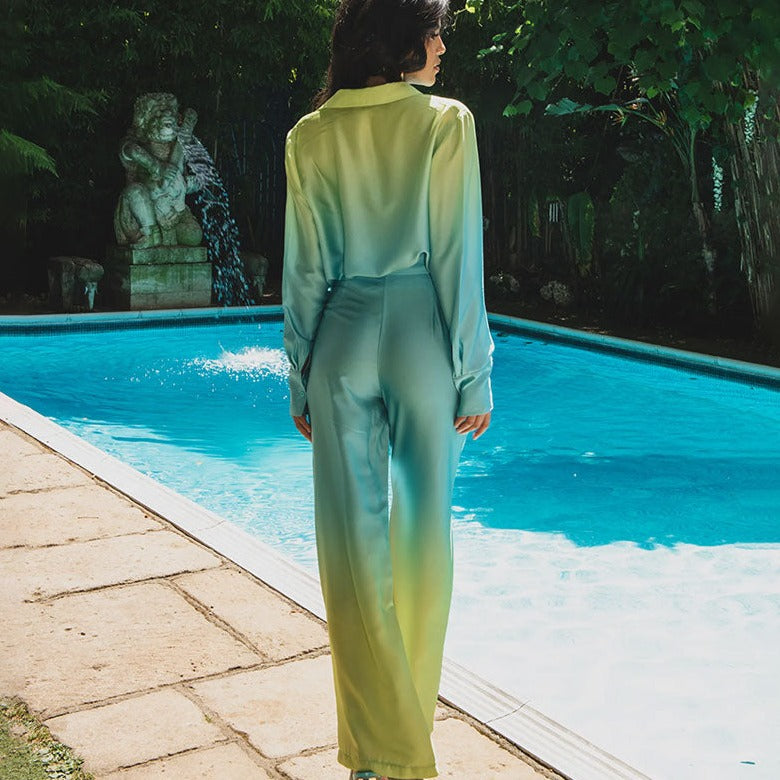 MARYAM GRADIENT LONG SLEEVE SHIRT and PANTS SET