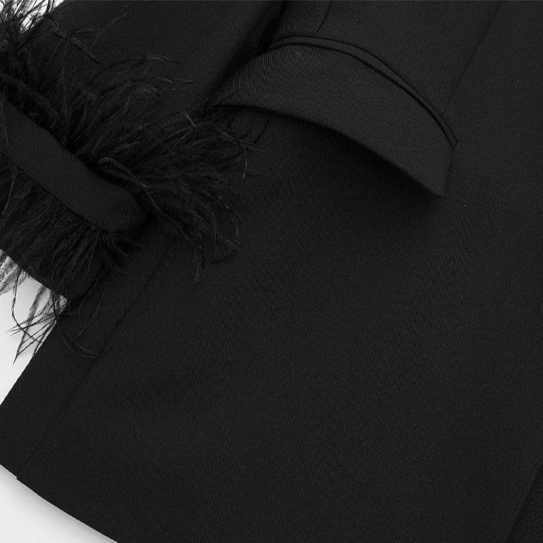 BEATRICE FEATHER SLEEVES BLAZER