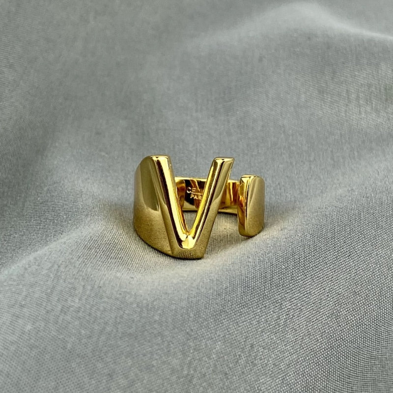 LETTERS GOLD RINGS