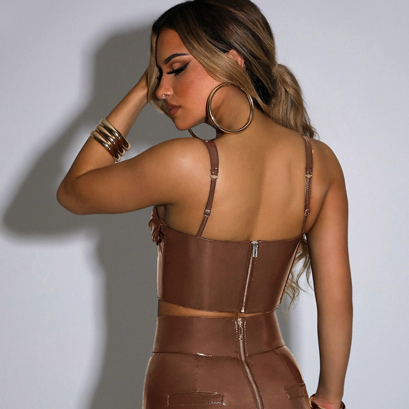LEXI PU LEATHER CORSET