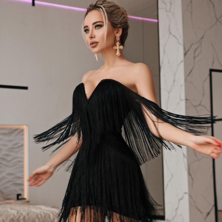 POPPY MINI TASSEL DRESS