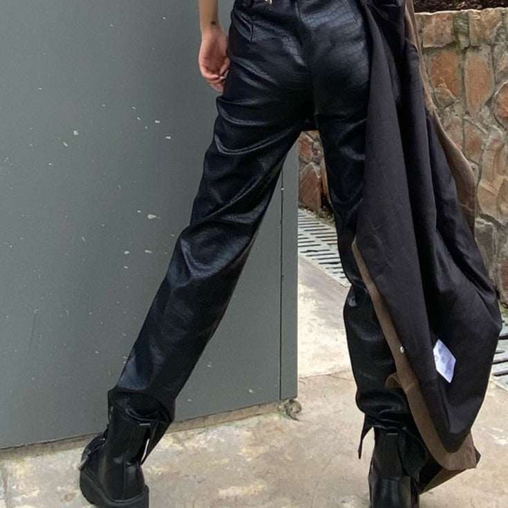 NELLIE PU LEATHER PANTS
