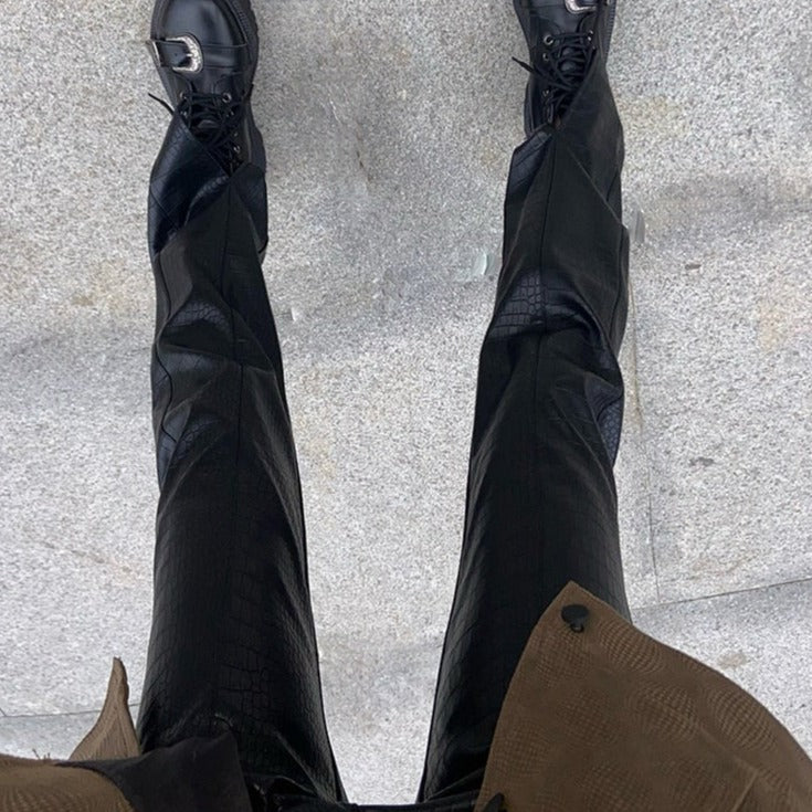 NELLIE PU LEATHER PANTS