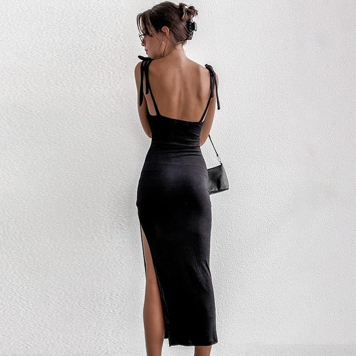 NYLAH MAXI TIE STRAP DRESS