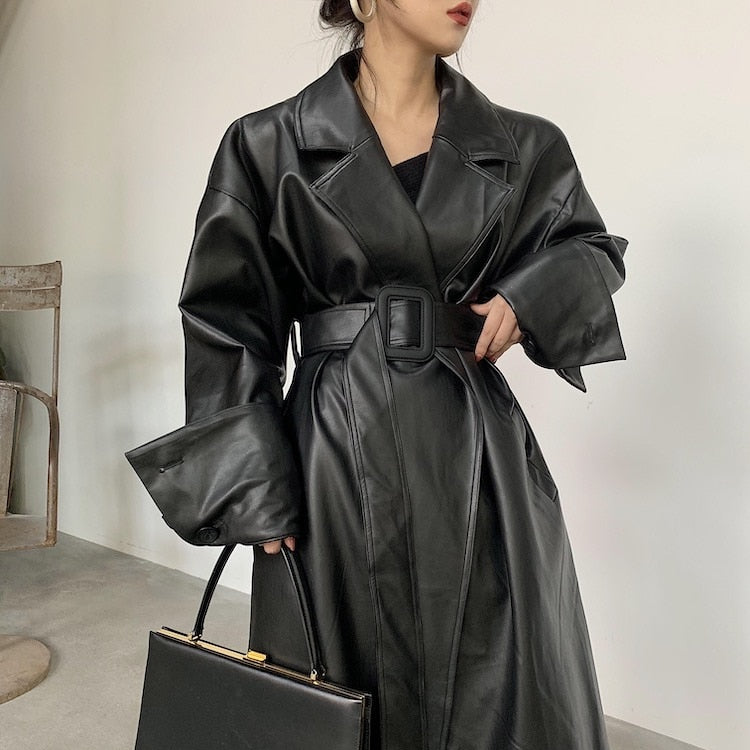 LAUDA LEATHER TRENCH