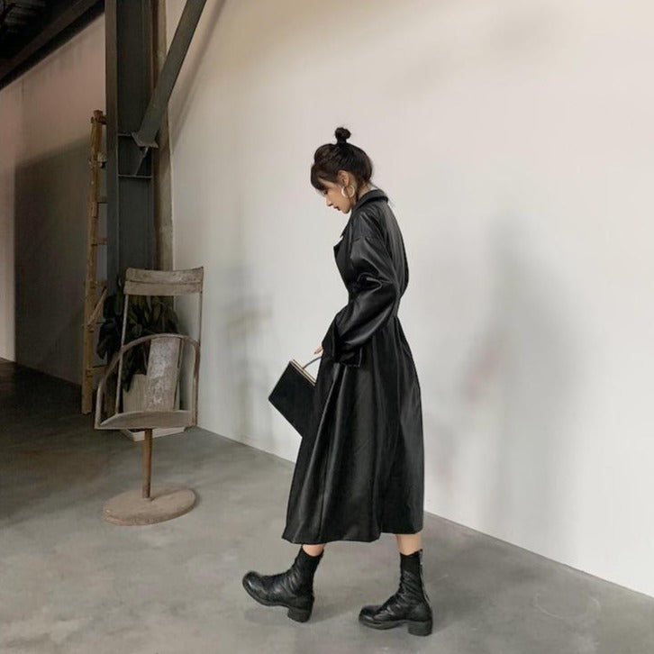 LAUDA LEATHER TRENCH