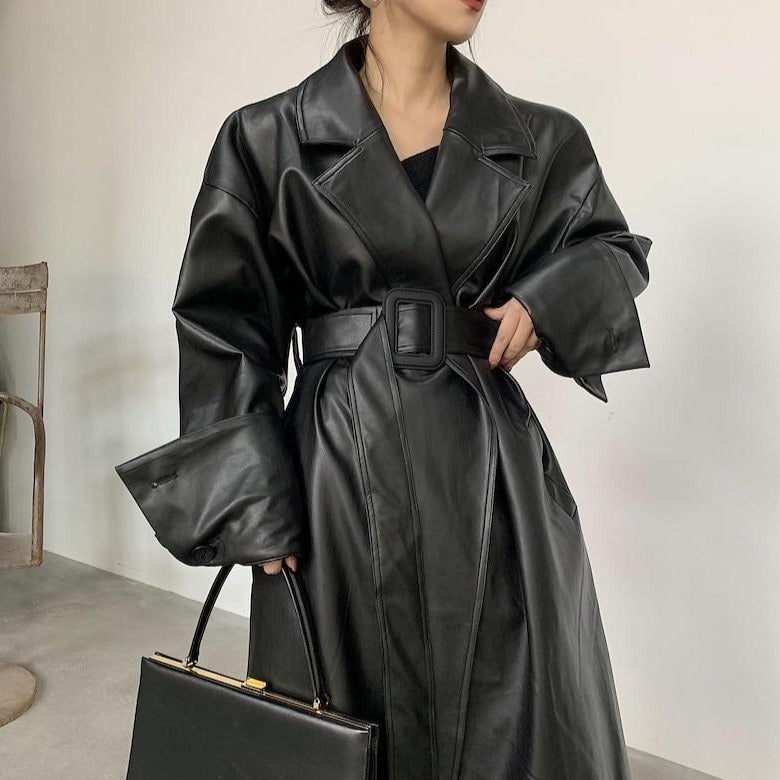 LAUDA LEATHER TRENCH
