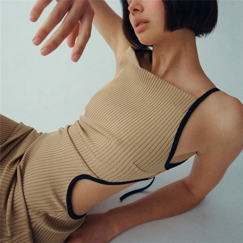 ALORA KHAKI MAXI DRESS