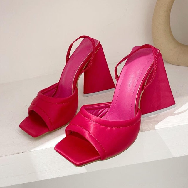 ANNIKA TRIANGLE HIGH HEEL SANDALS