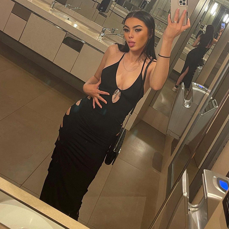 JEMMA BLACK CUTOUT MAXI DRESS