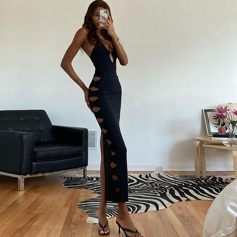 JEMMA BLACK CUTOUT MAXI DRESS