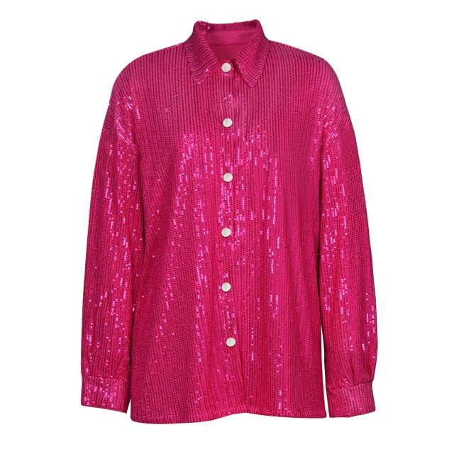 MAREN SPARKLING SHIRT PANTS and BRA 3 PIECE SET