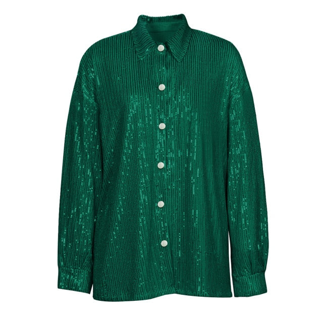 MAREN SPARKLING SHIRT PANTS and BRA 3 PIECE SET