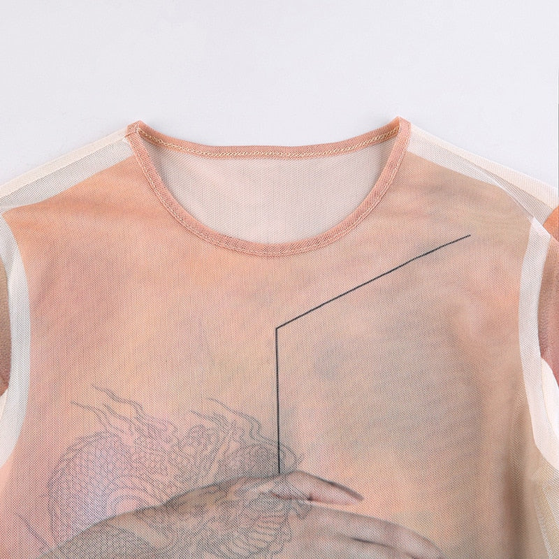 LUCYA PRINTED NUDE BODYSUIT