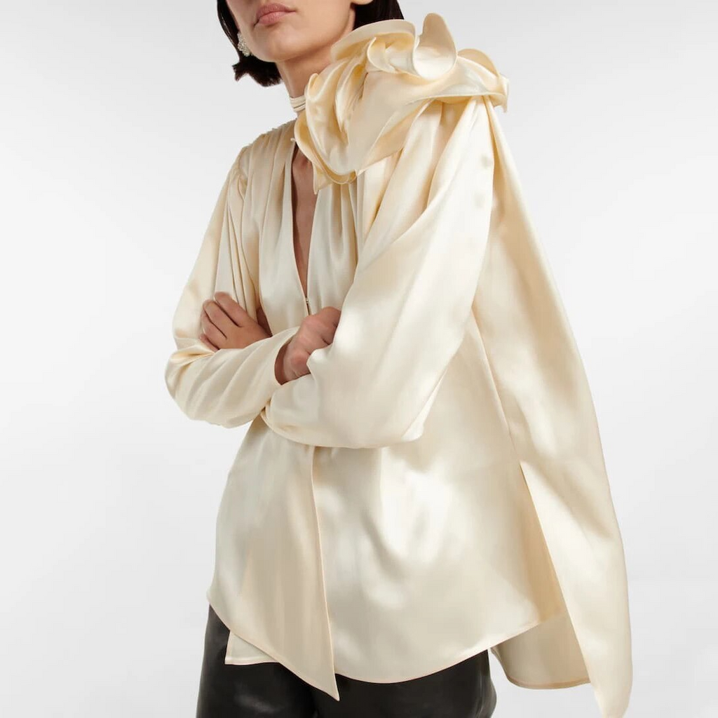 KEIRA LONGSLEEVE BLOUSE ROSE DECORATED