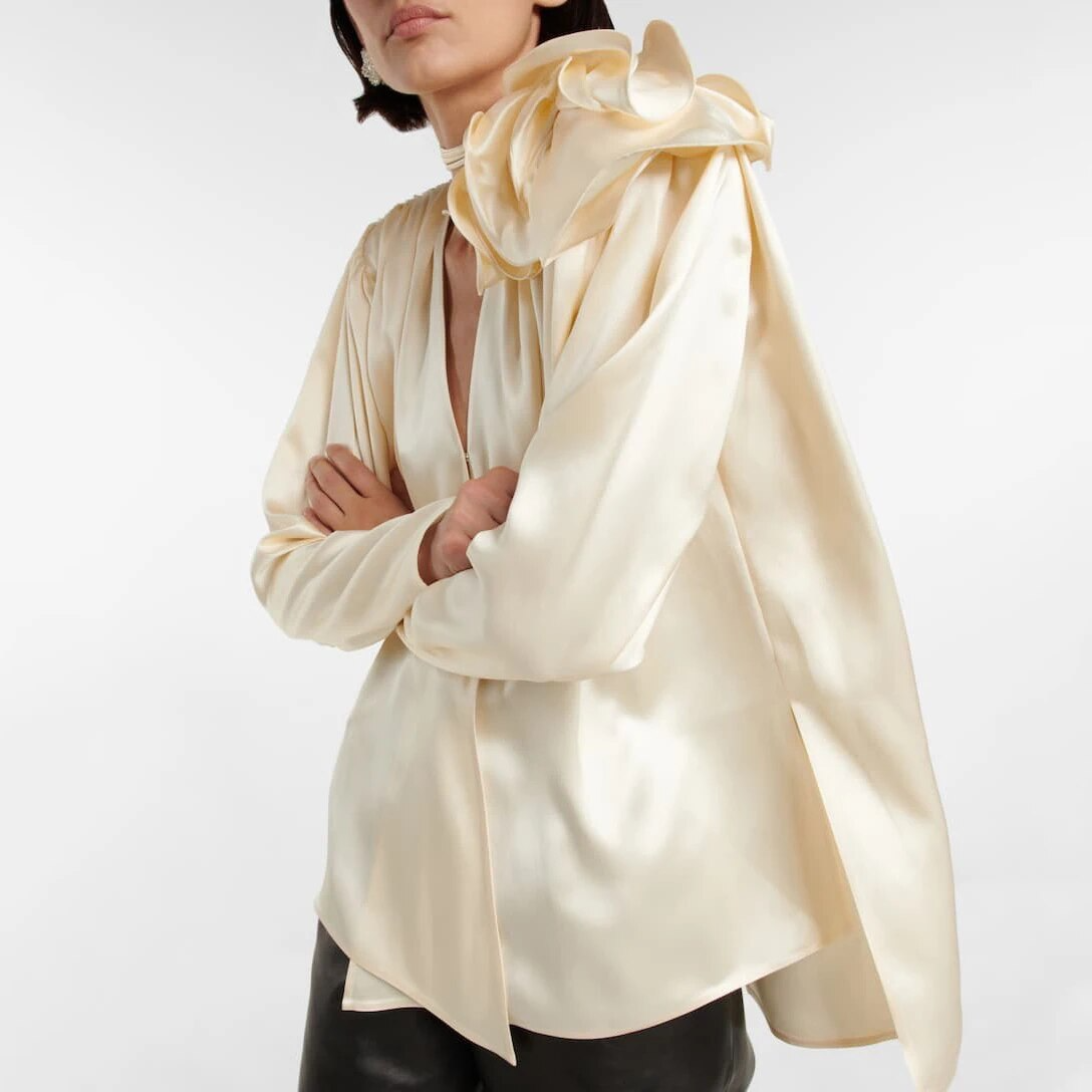 KEIRA LONGSLEEVE BLOUSE ROSE DECORATED