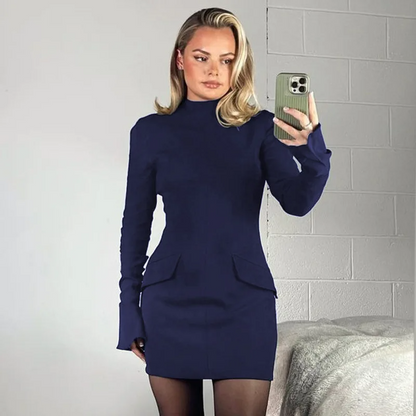 LONG SLEEVE MINI DRESS with POCKETS