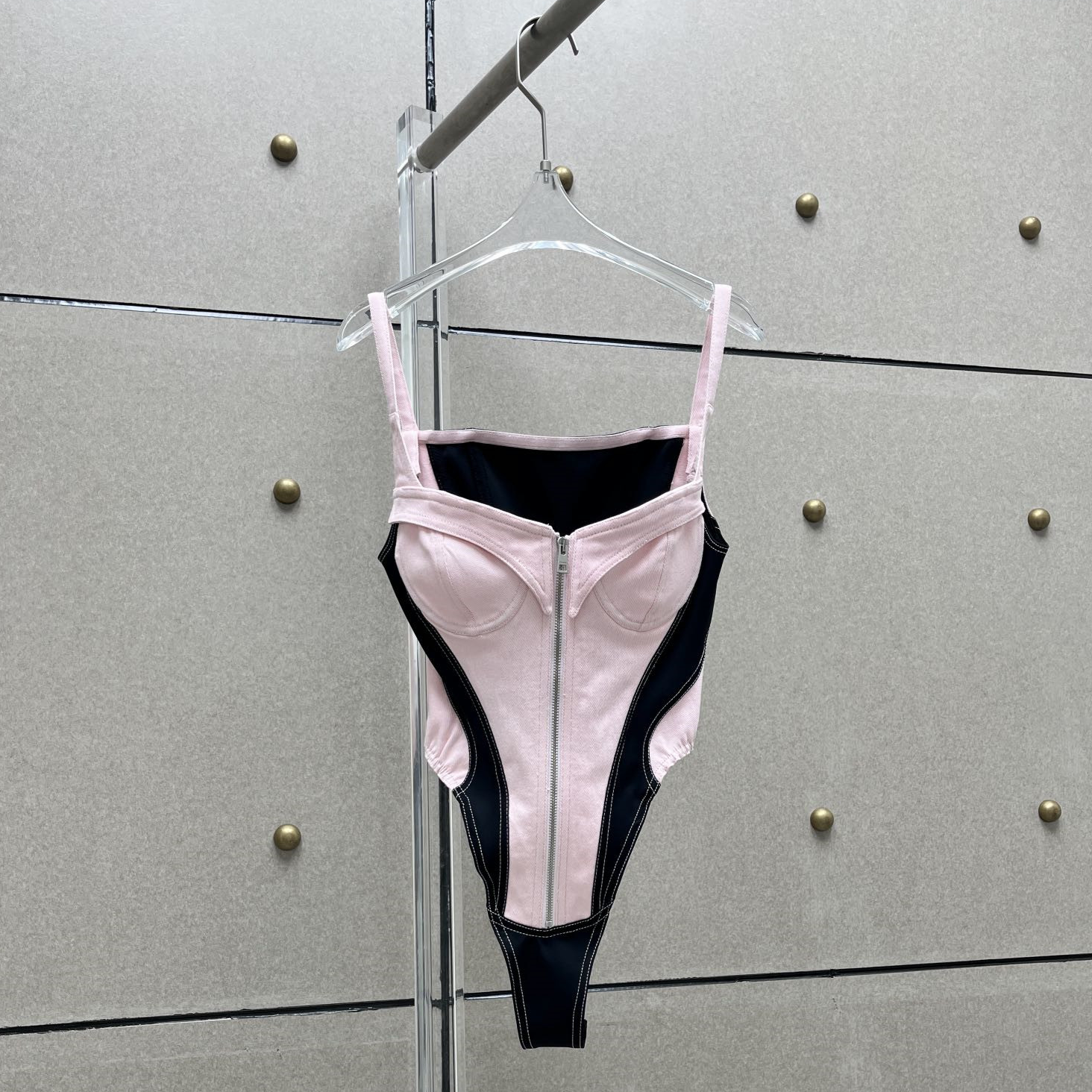 KHALY ZIPPER DENIM BODYSUIT