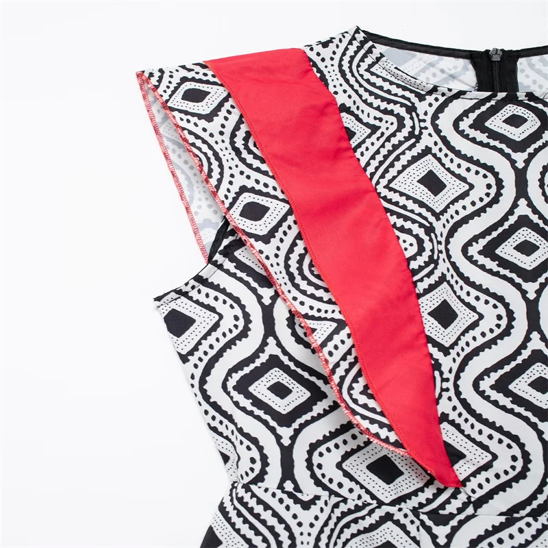 PRINT FLY SLEEVES MAXI DRESS