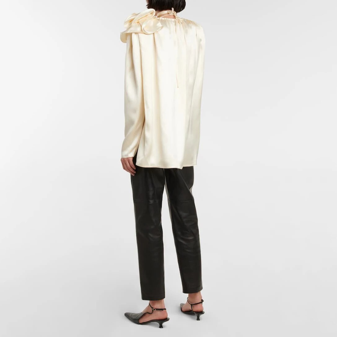 KEIRA LONGSLEEVE BLOUSE ROSE DECORATED