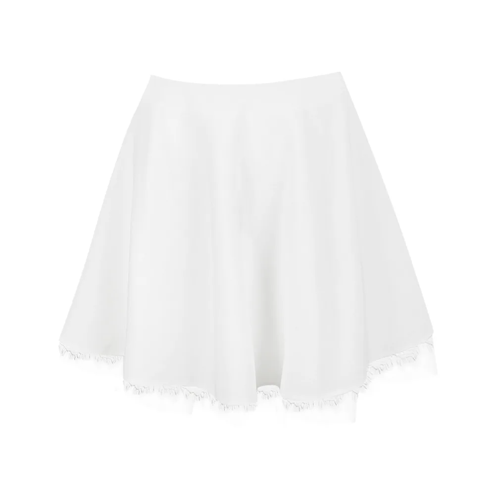 HIGH WAIST WHITE MINI SKIRT