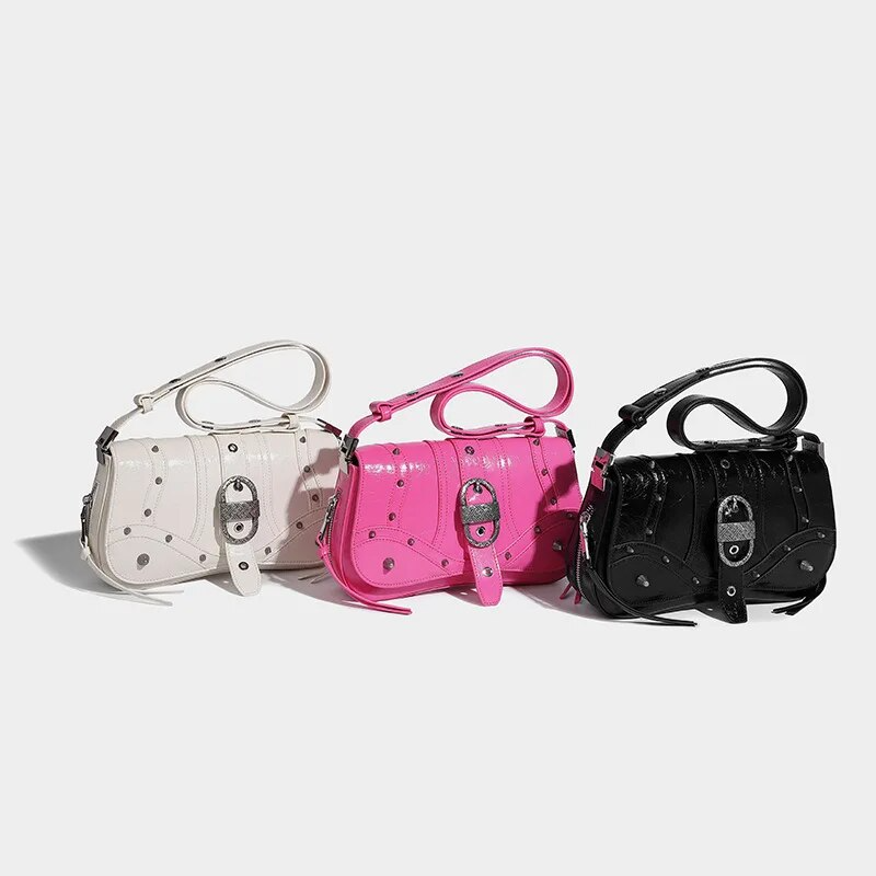 SHOULDER CROSSBODY BAG with METAL STUDS