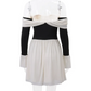 AKKALY RUFFLES LONG SLEEVE OFF SHOULDER MINI DRESS